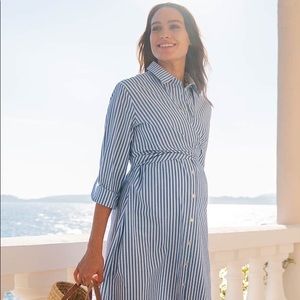 Serpahine maternity shirt dress